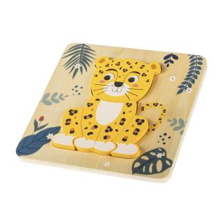 ZOPA Dřevěné puzzle malé, Leopard
