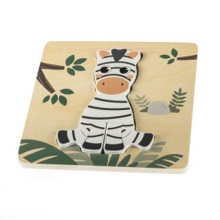 ZOPA Dřevěné puzzle malé, Zebra