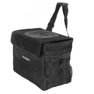 ZOPA Odpadkový koš do auta vodotěsný s víkem, Black