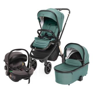ZOPA Set kočárek Move Cross 3 + hluboká korba Move XL 3 + autosedačka, Antique Green/Gold