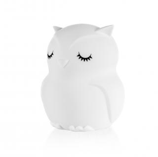 ZOPA Silikonová LED noční lampička s hudbou vel. L, Owl