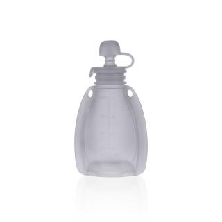 ZOPA Silikonová plnitelná kapsička na dětskou stravu, Transparent Grey
