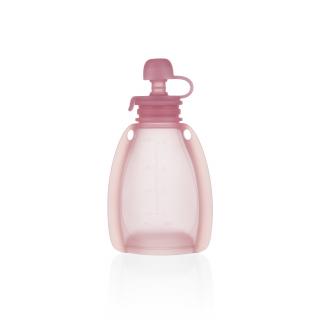 ZOPA Silikonová plnitelná kapsička na dětskou stravu, Transparent Pink