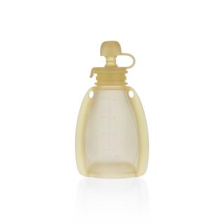 ZOPA Silikonová plnitelná kapsička na dětskou stravu, Transparent Yellow