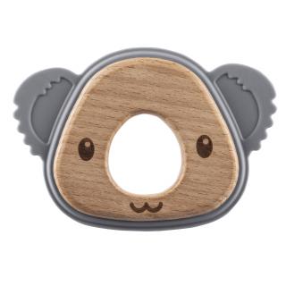 ZOPA Silikonové dřevěné kousátko Koala, Dove Grey