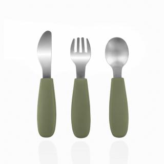 ZOPA Silikonový dětský příbor, Forest Green