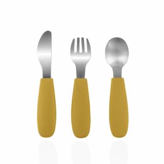 ZOPA Silikonový dětský příbor, Mustard Yellow