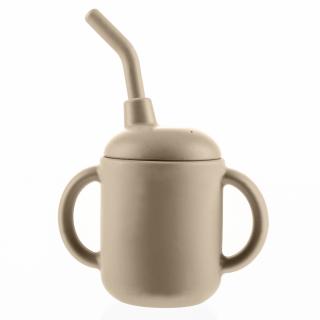 ZOPA Silikonový hrníček 2v1, Sand Beige