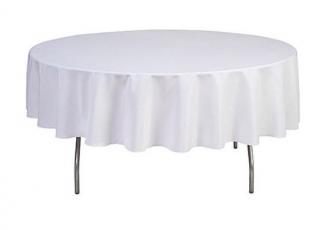 Bílý ubrus na kulatý stůl s teflonovou úpravou Průměr: 140 cm