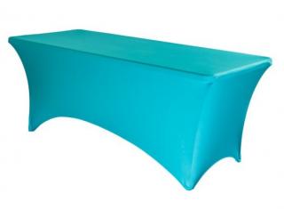 Elastický potah na stůl 122 x 60 cm (190 g/m2) Barva: tyrkysová