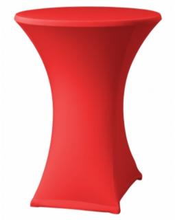 Elastický potah s čepicí na koktejlový stůl Ø 80 cm Barva: červená