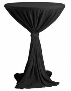 Ubrus na koktejlový stůl Ø 70 cm se stuhou Barva: černá