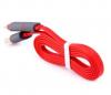 Datový kabel 2v1 USB 1m /Grey/Red/