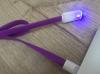 Datový kabel Apple Noodle LED USB 1m /Purple/