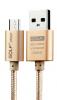 Datový kabel GOLF micro USB Metalic USB 1m /Gold/