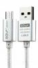 Datový kabel GOLF micro USB Metalic USB 1m /Silver/