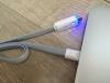 Datový kabel micro USB Noodle LED USB 1m /Gray/