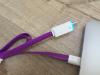 Datový kabel micro USB Noodle LED USB 1m /Purple/