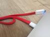 Datový kabel micro USB Noodle LED USB 1m /Red/