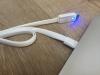 Datový kabel micro USB Noodle LED USB 1m /White/