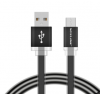 Datový kabel micro USB Voxlink Noodle 2m /Black/