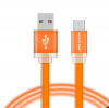 Datový kabel micro USB Voxlink Noodle 2m /Orange/