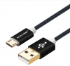 Datový kabel micro USB Voxlink Nylonový USB 2m /Black/