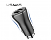 Nabíječka do auta USAMS 2,4A Dual USB /Black/