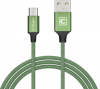 Nylonový micro USB kabel Cafele USB 1m /Green/