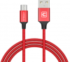 Nylonový micro USB kabel Cafele USB 1m /Red/