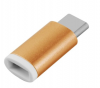 Redukce z micro USB na micro USB-C Aluminium /Gold/