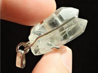Tantrická Dvojice - Mistrovský krystal křišťálu zasazený ve stříbře