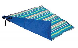 Kempingová deka Bo-Camp 1,5 x 1,4 m, modrá s pruhy