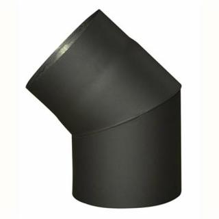 Koleno kouřové AMETALTOP 150 mm/45°, silnostěnné 1,5 mm, černé