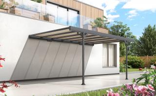 Kovový přístřešek / carport TRIGANO JARDIN MISTRAL WALL