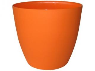 Obal květináče ELLA 21 cm, oranžová matná