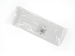 Plastové stahovací pásky 200 mm (50 ks), bílá