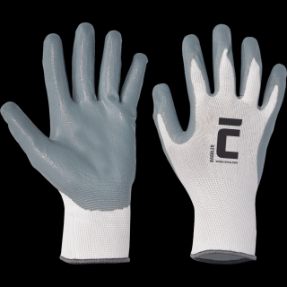 Povrstvené rukavice s mikroporézním nitrilem BABBLER,vel.11