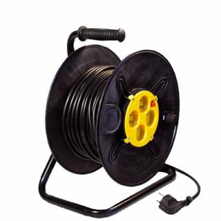 Prodlužovací kabel na bubnu, 25 m, 3 x 1,5 mm, 4 zásuvky