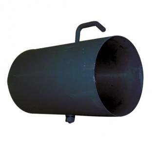 Roura kouřová s klapkou 125 mm/25 cm, silnostěnné 1,5 mm, černá