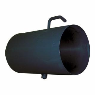 Roura kouřová s klapkou 125 mm/50 cm, silnostěnné 1,5 mm, černá