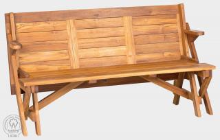 Rozkládací lavice, skládací stůl z teaku MORENO