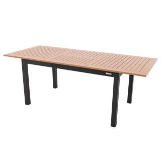 Stůl EXPERT WOOD antracit, rozkládací, hliníkový, 150/210x90x75 cm