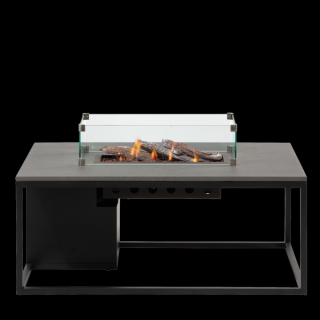 Stůl s plynovým ohništěm COSI Cosiloft 120 černý rám / deska šedá