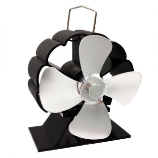 Ventilátor na kamna FLAMINGO čtyřlopatkový MINI, stříbrný