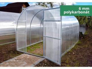 Zahradní skleník IGEL GARLIC 4 x 1,64 m, 6 mm  Předmontáž polykarbonátu na obě čela skleníku v hodnotě 2900 Kč zdarma.