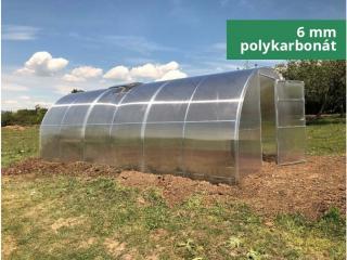 Zahradní skleník IGEL OREGANO 4 x 3 m, 6 mm  Předmontáž polykarbonátu na obě čela skleníku v hodnotě 2900 Kč zdarma.