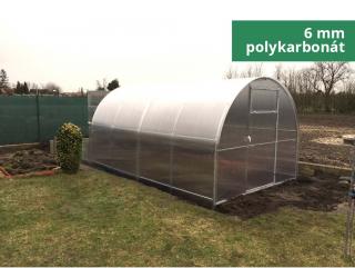 Zahradní skleník IGEL SAGE 4 x 2,6 m, 6 mm  Předmontáž polykarbonátu na obě čela skleníku v hodnotě 2900 Kč zdarma.