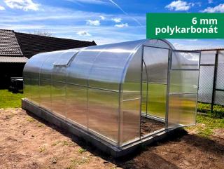 Zahradní skleník IGEL TOMATO 4 x 2 m, 6 mm  Předmontáž polykarbonátu na obě čela skleníku v hodnotě 2900 Kč zdarma.