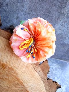 Hedvábné květy barvy léta - více variant Brož - hedvábný květ: A